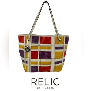 ❤️Relic by Fossil Plaidweave Heather Tote❤️